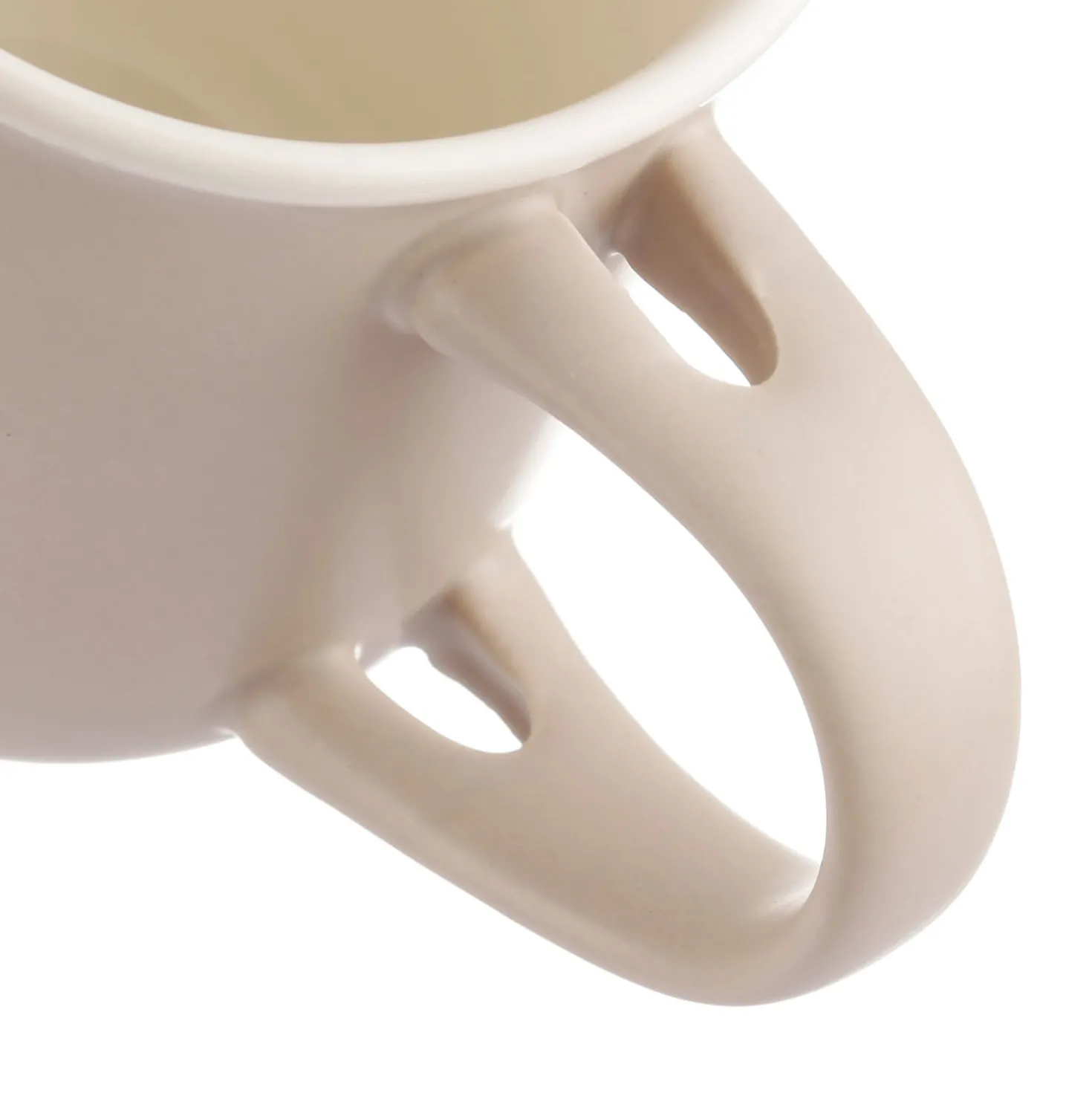 Mug caffè beige 400 ml con cucchiaino