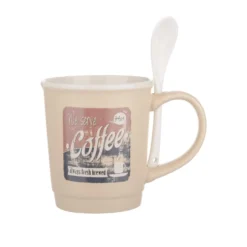 Mug caffè crema 400 ml con cucchiaino
