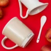Mug crema 400 ml con cucchiaino