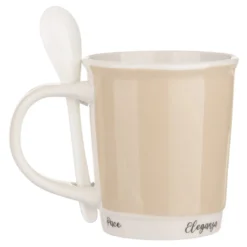 Mug crema 400 ml con cucchiaino