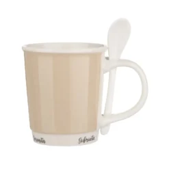 Mug crema 400 ml con cucchiaino