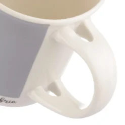 Mug grigia 400 ml con cucchiaino