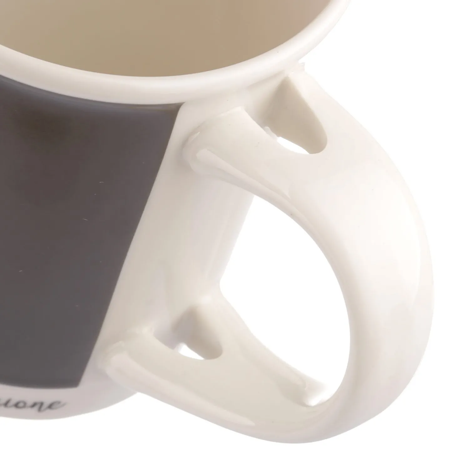 Mug grigio scuro 400 ml con cucchiaino