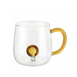 Mug in vetro borosilicato 380 ml arancia