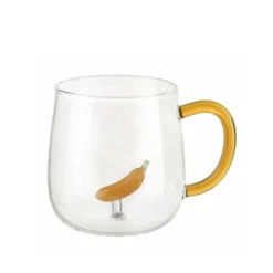 Mug in vetro borosilicato 380 ml banana