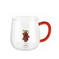 Mug in vetro borosilicato 380 ml uva