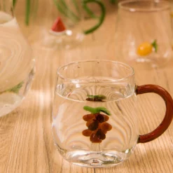 Mug in vetro borosilicato 380 ml uva