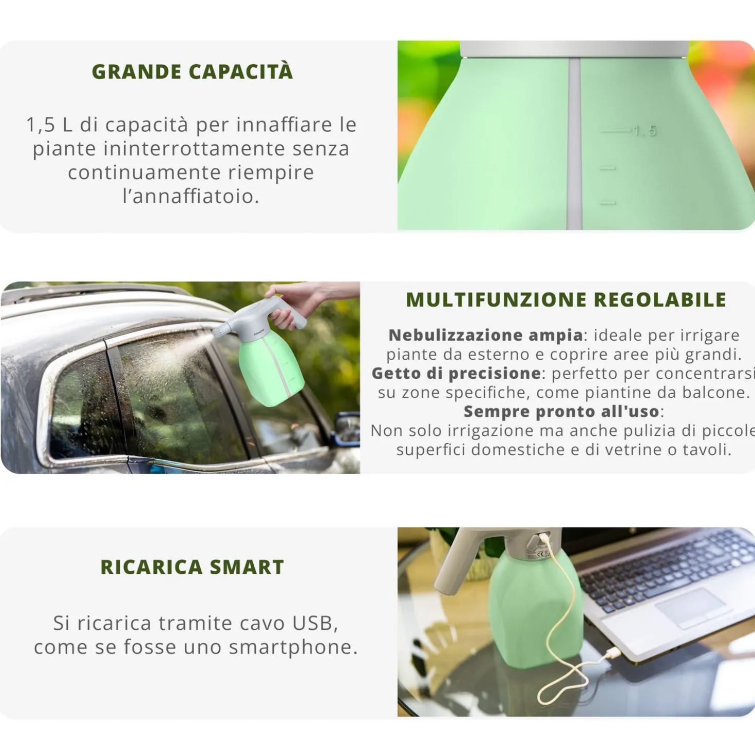 Nebulizzatore spray 1,5 L ricaricabile