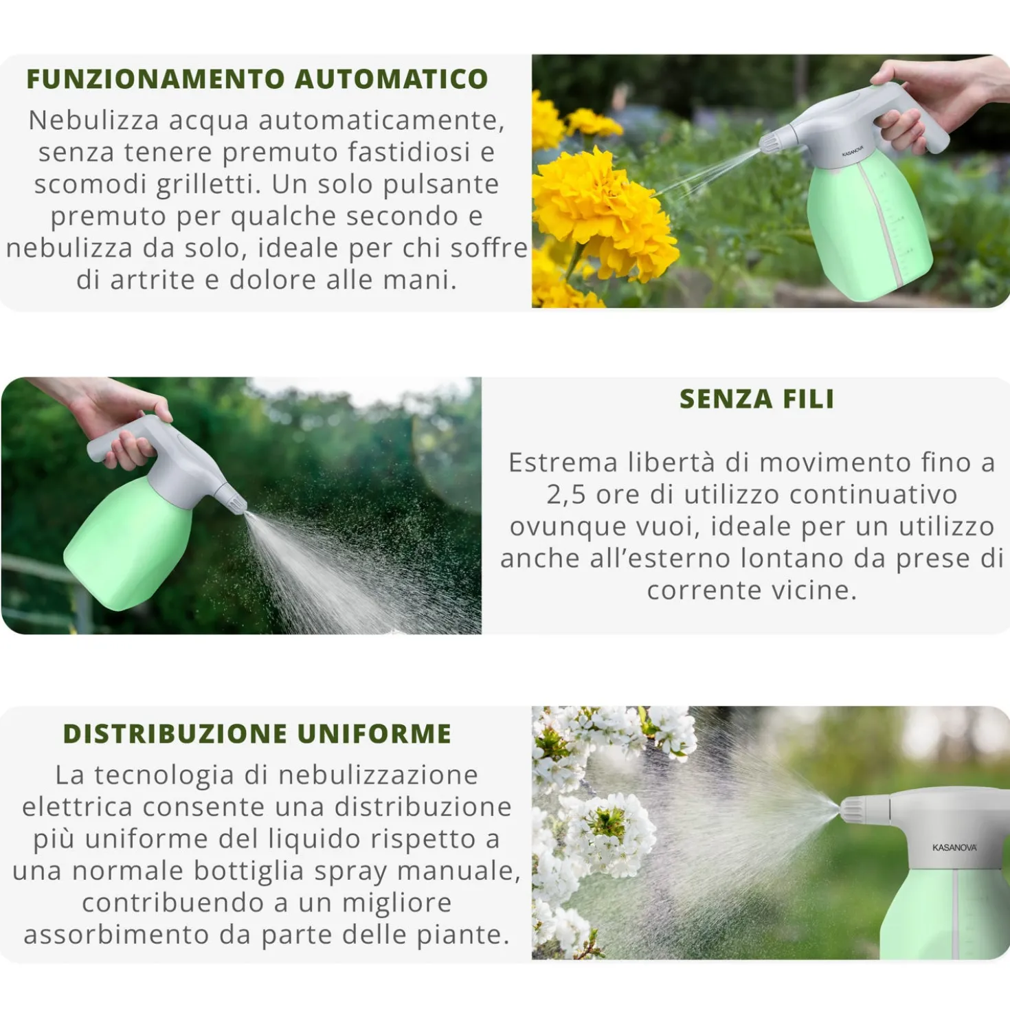 Nebulizzatore spray 1,5 L ricaricabile