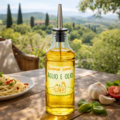 Oliera con beccuccio vetro 400 ml Aglio e olio Color Bloom