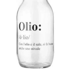 Oliera in vetro 1 L con scritta