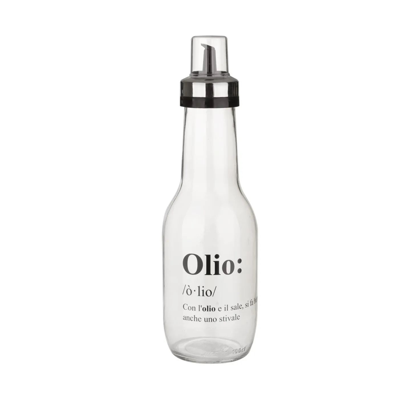 Oliera in vetro 1 L con scritta