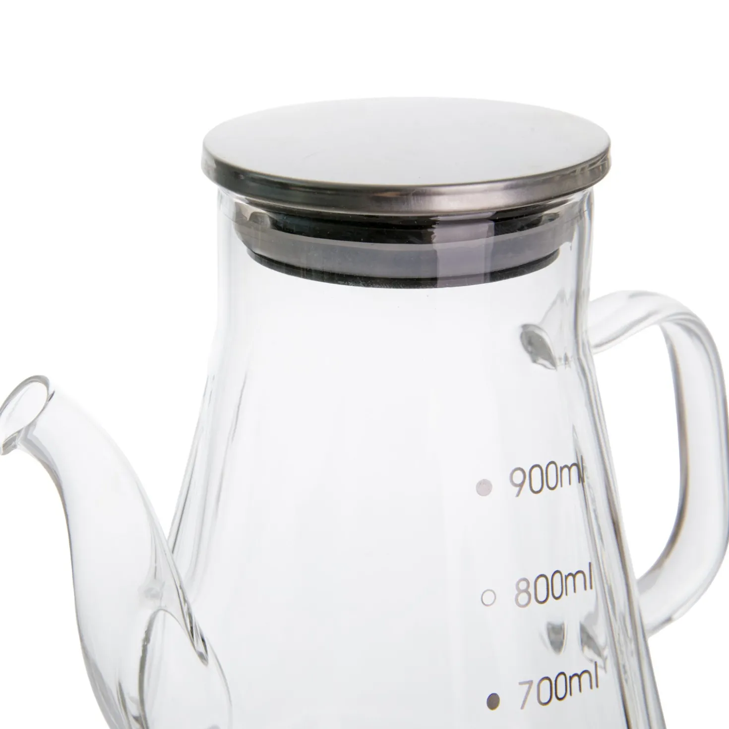 Oliera 900 ml in vetro borosilicato e tappo in acciaio inox