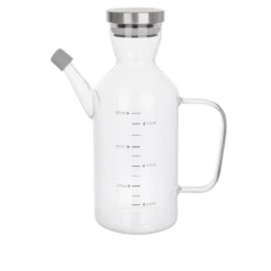 Oliera 500 ml in vetro borosilicato e tappo in acciaio inox