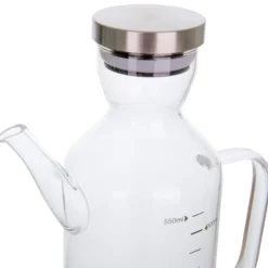 Oliera 500 ml in vetro borosilicato e tappo in acciaio inox