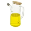 Oliera 750 ml in vetro borosilicato e tappo in bambù