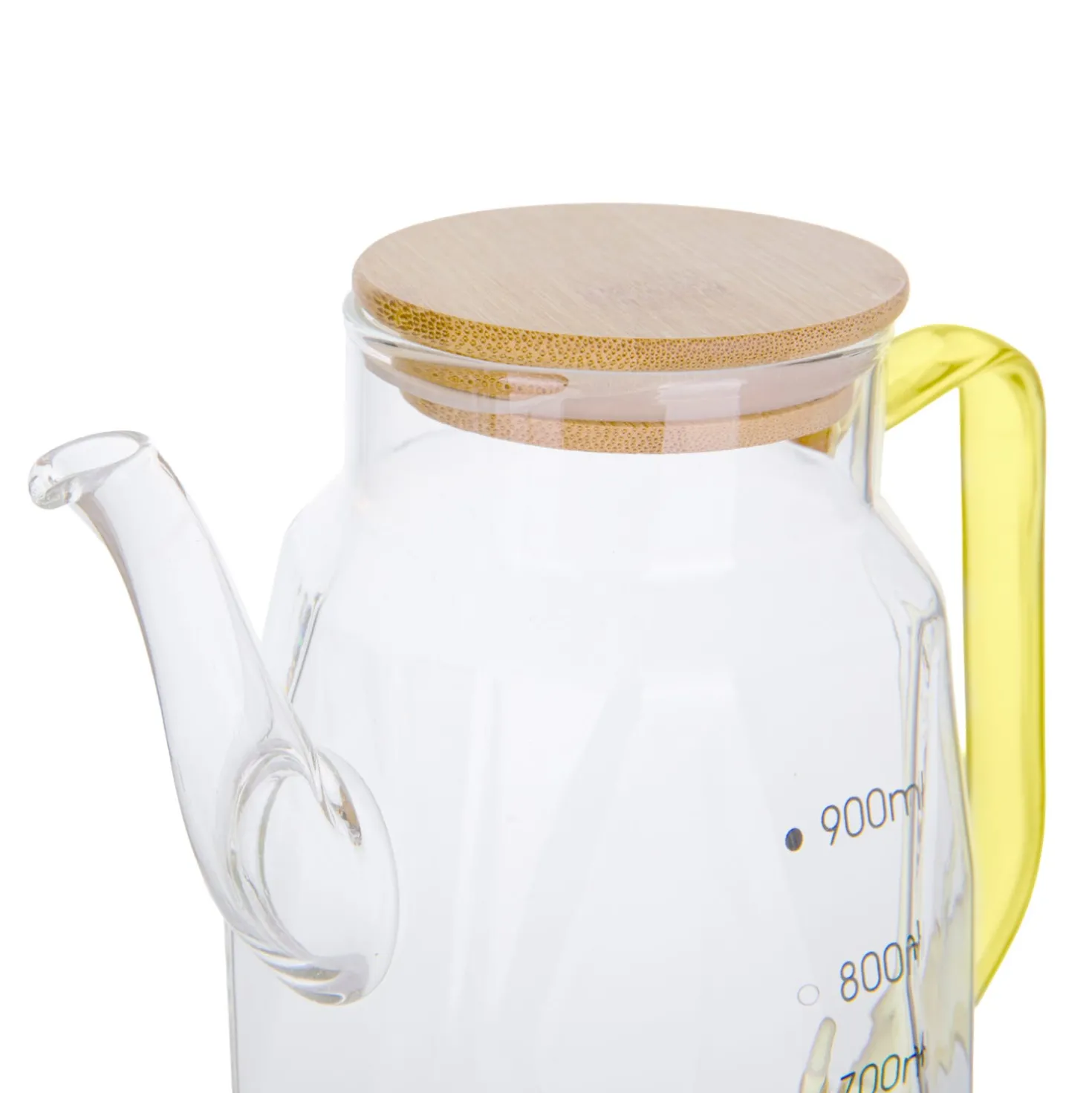 Oliera 900 ml in vetro borosilicato e tappo in bambù ambra