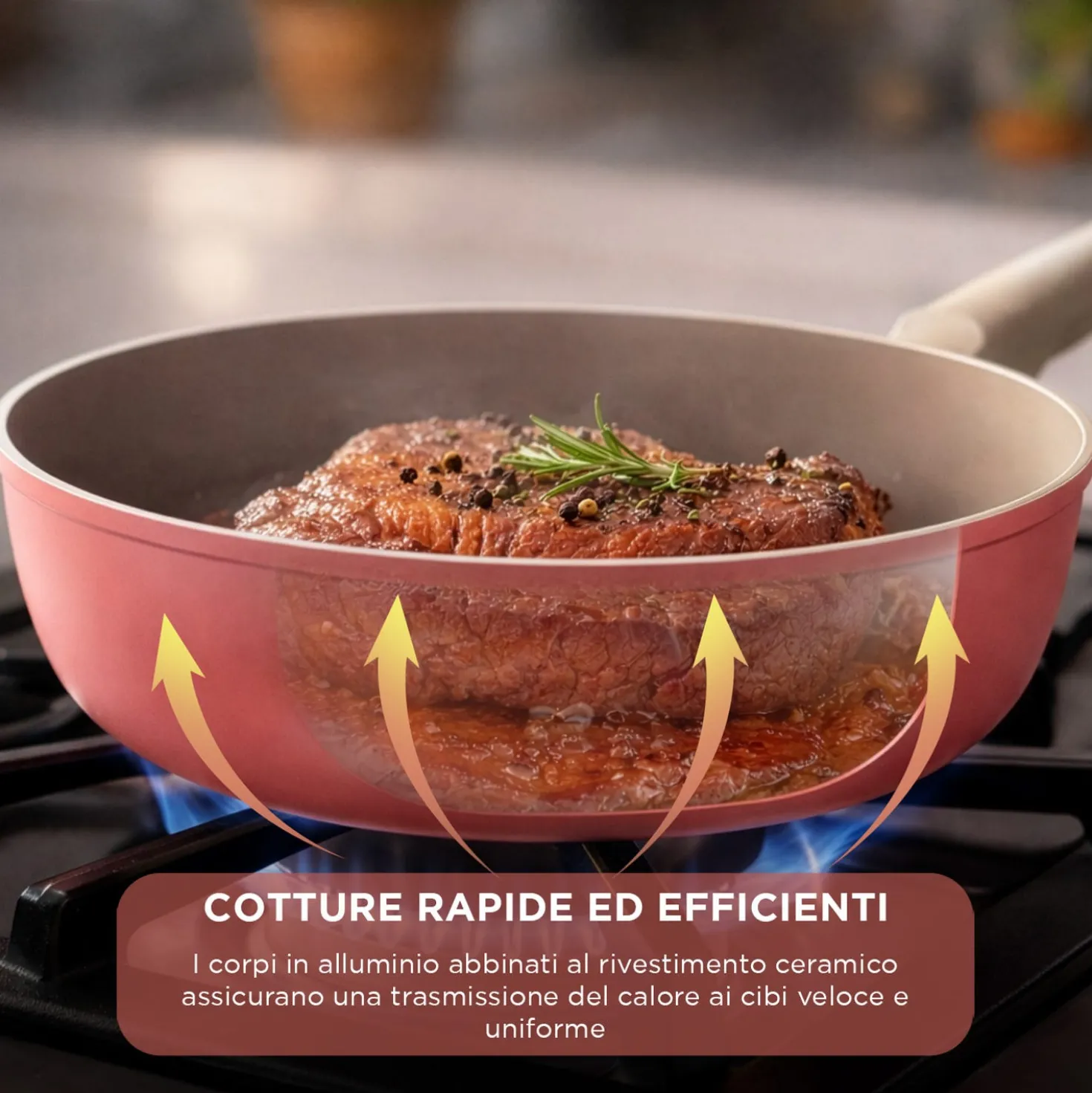 Padella 30 cm antiaderente ceramico Koral