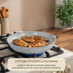 Padella 26 cm antiaderente ceramico New Ceramic grigio
