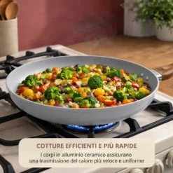 Padella 30 cm antiaderente ceramico New Ceramic grigio