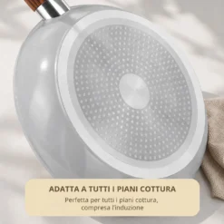 Padella 28 cm antiaderente ceramico New Ceramic grigio