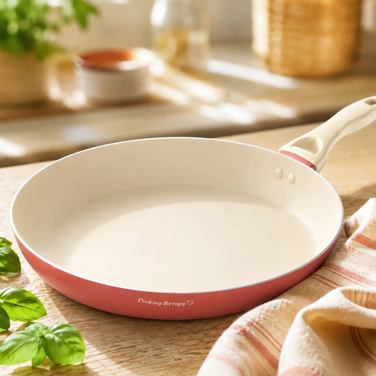 Padella 30 cm corallo Cooking Therapy