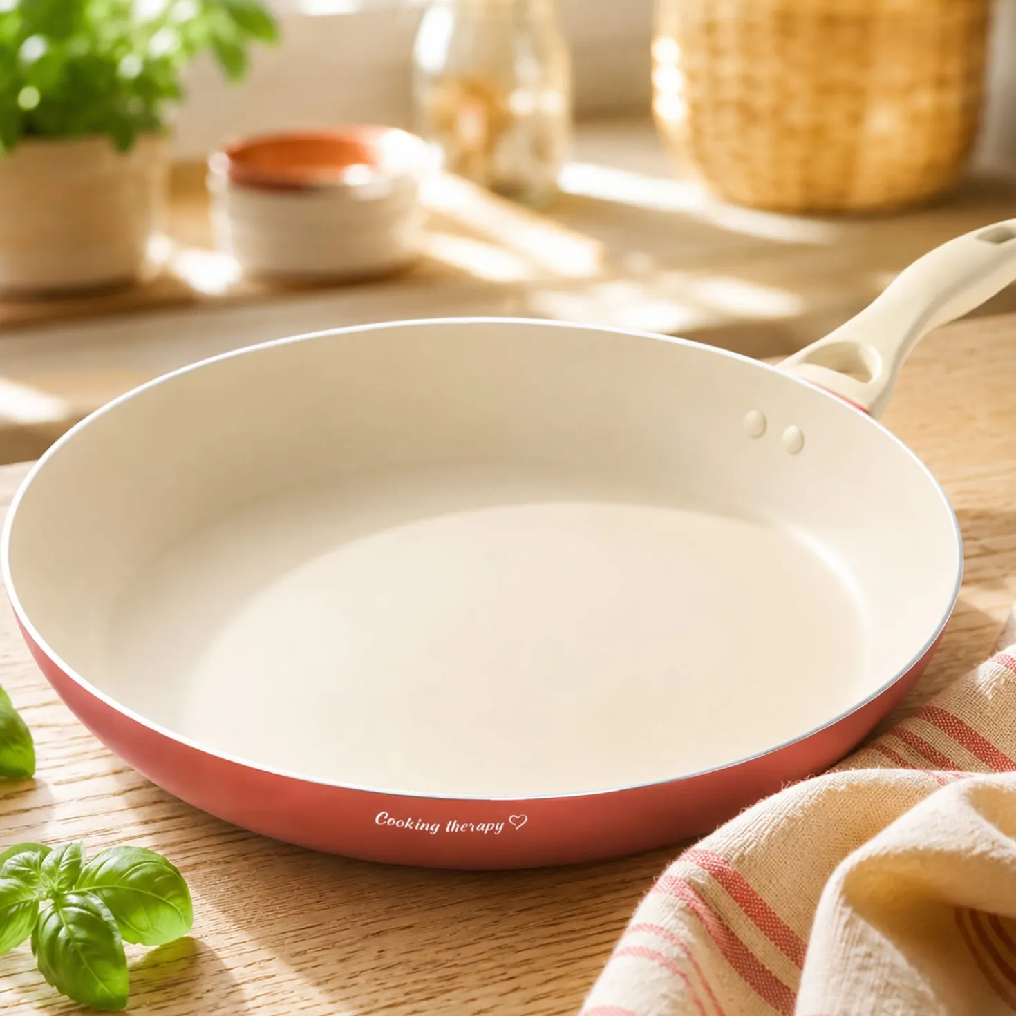 Padella 32 cm corallo Cooking Therapy
