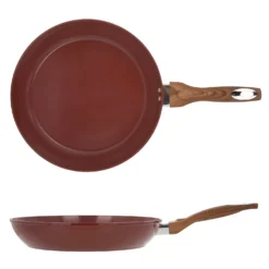 Padella 30 cm in ceramica burgundy New Ceramic