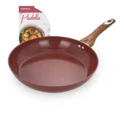 Padella 30 cm in ceramica burgundy New Ceramic