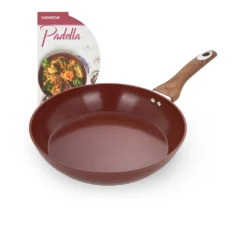 Padella 28 cm in ceramica burgundy New Ceramic