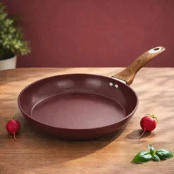 Padella 28 cm in ceramica burgundy New Ceramic