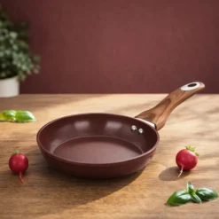 Padella 24 cm in ceramica burgundy New Ceramic