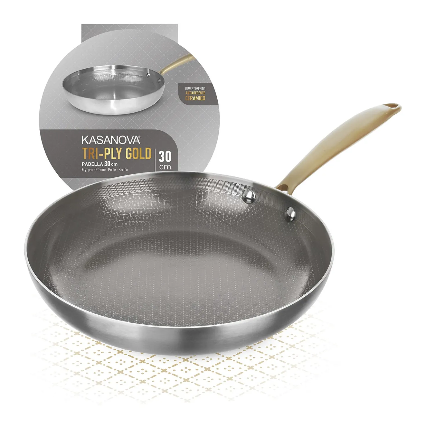 Padella 30 cm triplo strato Tri Ply - Gold