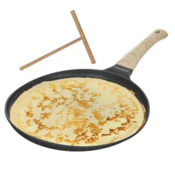 Padella crepes 28 cm con spatola Crepes Magie grigia