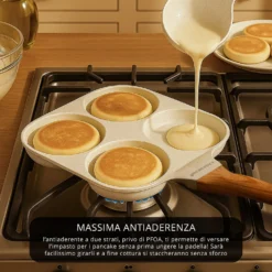 Padella 4 pancake 9 cm crema