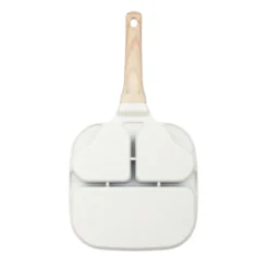 Padella 2 scomparti cuore e grill Mini Mania crema