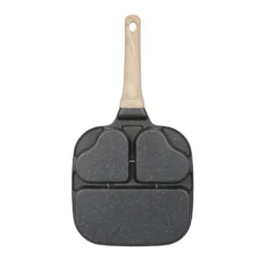 Padella 2 scomparti cuore e grill Mini Mania grigia