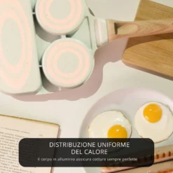 Padella 2 scomparti tondi e grill Mini Mania crema