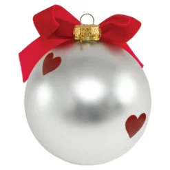 Pallina di Natale con scritta #ilovemycat 10 cm
