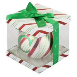 Pallina Natale con lettera C 10 cm Circus verde