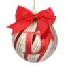 Pallina Natale con lettera D 10 cm Circus rosso