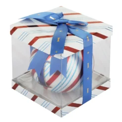 Pallina Natale con lettera I 10 cm Circus blu