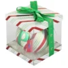 Pallina Natale con lettera P 10 cm Circus verde