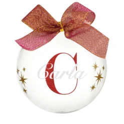 Pallina natale con nome Carla 10cm