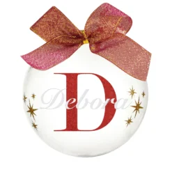 Pallina natale con nome Debora 10cm