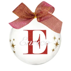 Pallina natale con nome Enrico 10cm