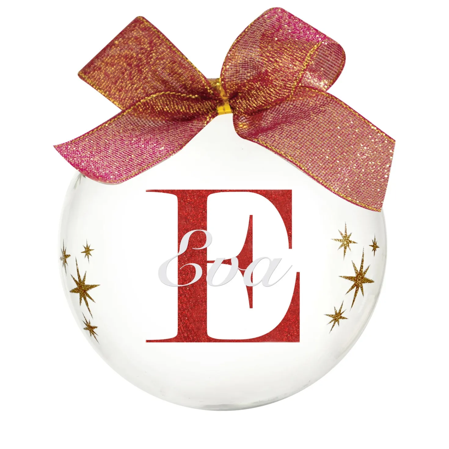 Pallina natale con nome Eva 10 cm