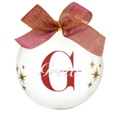 Pallina natale con nome Greta 10cm