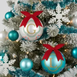 Pallina Natale lettera G 10 cm Royal Garden