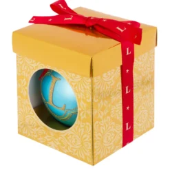 Pallina Natale lettera L 10 cm Royal Garden